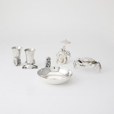 Lot 503 - Group of Five Novelty Silver Plated Bar Articles