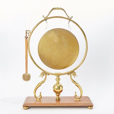 Lot 601 - Brass and Wood Gong