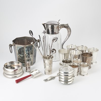 Lot 560 - Group of Silver Plated Barware Articles