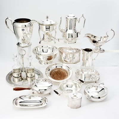 Lot 552 - Group of Silver Plated Table Articles