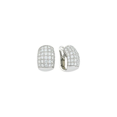 Lot 1046 - Piaget Pair of White Gold and Diamond Earclips