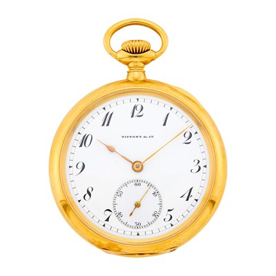 Lot 1065 - Tiffany & Co. Gold Open Face Pocket Watch