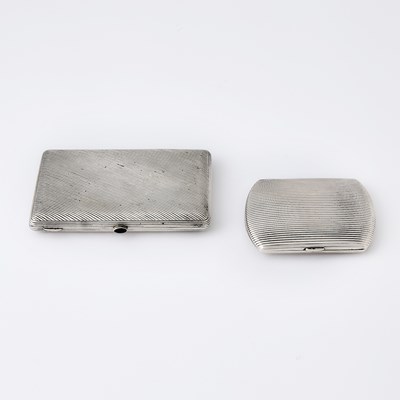 Lot 218 - Russian Silver Cigarette Case; Together with a Continental 800 Silver Cigarette Case