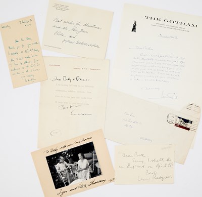 Lot 656 - Archive of photographs, letters and notes including Stravinsky, Auden, Copeland etc.