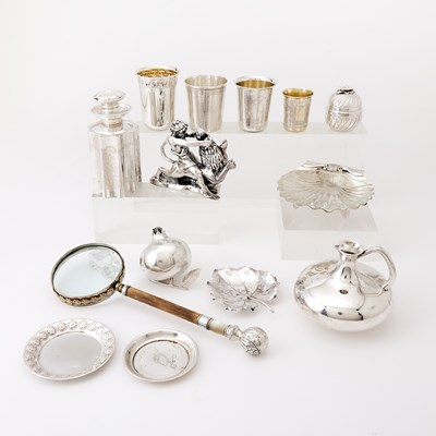 Lot 717 - Group of Silver and Silver Plated Table Articles