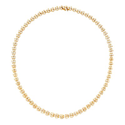 Lot 1117 - Gold and Diamond Necklace
