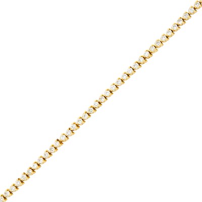 Lot 2008 - Gold and Diamond Straightline Bracelet