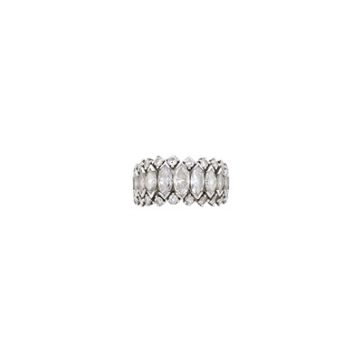 Lot 1043 - Platinum and Diamond Band Ring