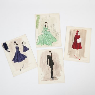 Lot 613 - Four stylish 1960s Jean Louis costume designs