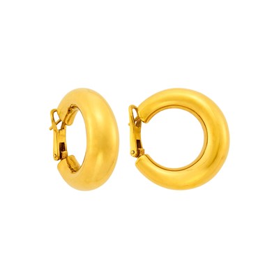 Lot 1001 - Chopard Paris Pair of Gold Hoop Earrings