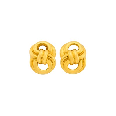 Lot 1082 - Verdura Pair of Gold Earclips