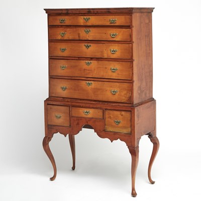 Lot 149 - American Queen Anne Cherrywood Highboy