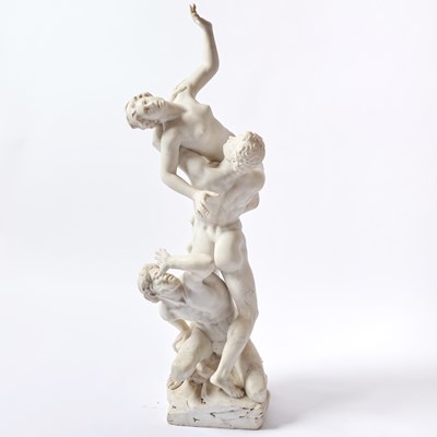 Lot 275 - Italian Grand Tour Carved White Marble Group of the Rape of the Sabine Woman