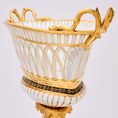 Lot 52 - Paris Porcelain Two-Handled Basket Centerpiece