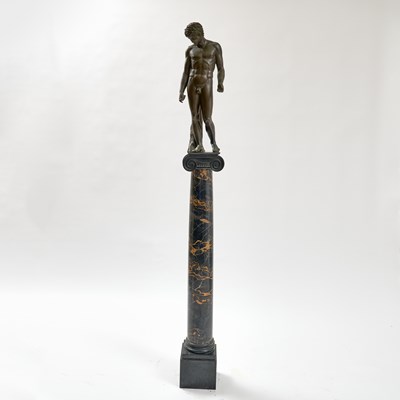 Lot 284 - Italian Grand Tour Patinated Metal Figure of the Capitoline Antinous