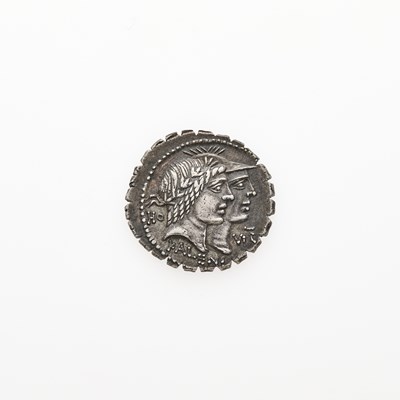 Lot 22 - Q. Fufius Calenus and Mucius Cordus. c. 70 B.C.E. AR Denarius (3.74g, 20mm).