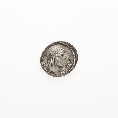 Lot 24 - Q. Pomponius Musa. c. 66 B.C.E. AR Denarius (3.79g, 18mm).