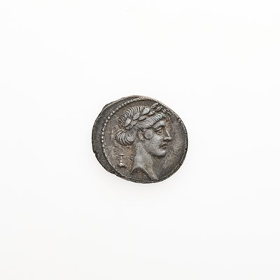 Lot 25 - Q. Pomponius Musa. c. 66 B.C.E. AR Denarius (3.89g, 18mm).