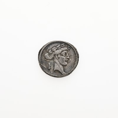 Lot 26 - Q. Pomponius Musa c. 66 B.C.E. AR Denarius (4.07g, 18mm).