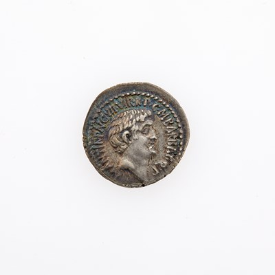 Lot 71 - Mark Antony and Octavian Augustus, (Moneyer M. Barbatius). c. 41 B.C.E. AR Denarius (3.86g, 19.5mm).
