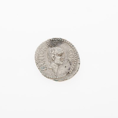 Lot 72 - Lucius Antony and Mark Antony. c. 41 B.C.E. AR Denarius (3.83g, 21mm).