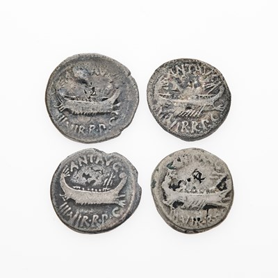 Lot 76 - Mark Antony. c. 32-31 B.C.E. Lot of 4 AR Legionary Denarii.