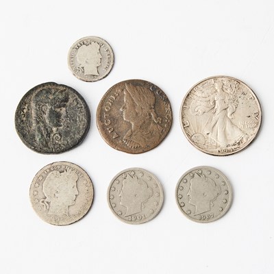 Lot 134 - Group of Ancient, Pre-Federal, U.S. Coins