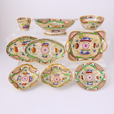 Lot 521 - Group English Bengal Tiger Porcelain Table Articles