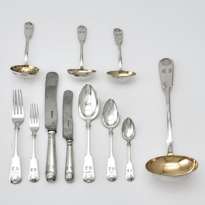 Lot 159 - Cased Continental Silver Flatware Service