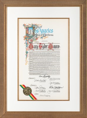 Lot 90 - The Cities of Los Angeles and New York Celebrate Mary Tyler Moore