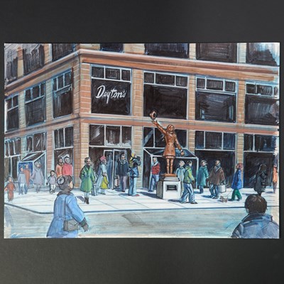 Lot 73 - Three renderings of the Mary Tyler Moore TV Land statue in Minneapolis