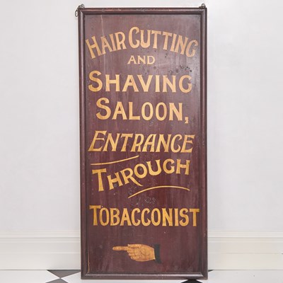 Lot 317 - Haircutting and Shaving Saloon Sign