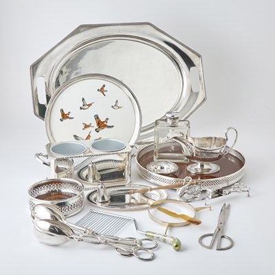 Lot 97 - Group of Sterling Silver and Silver Plated Table Articles