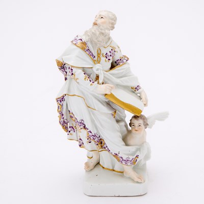 Lot 578 - Meissen Porcelain Figure of St. Matthew, modeled by Johann Joachim Kaendler (1706-1775)