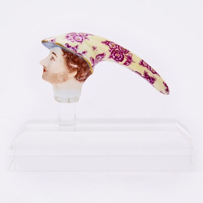 Lot 576 - Doccia Porcelain Cane Handle, Model No. 6689