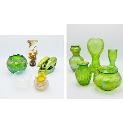 Lot 1081 - Group of Ten Art Glass Table Articles