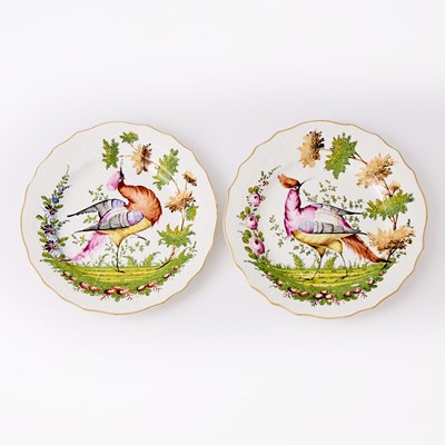 Lot 455 - Pair of Chelsea Porcelain Cabinet Plates
