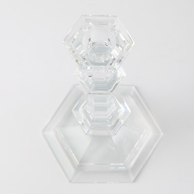 Lot 74 - Set of Four Baccarat Glass 'Harcourt' Pattern Candlesticks
