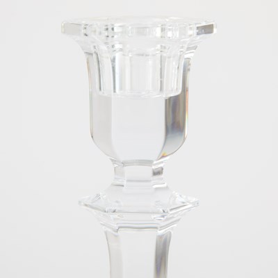 Lot 74 - Set of Four Baccarat Glass 'Harcourt' Pattern Candlesticks