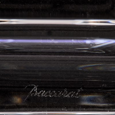 Lot 74 - Set of Four Baccarat Glass 'Harcourt' Pattern Candlesticks