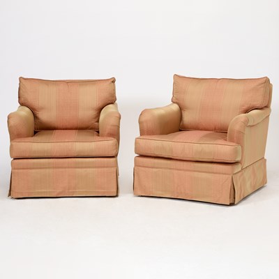 Lot 293 - Pair of Upholstered Club Chairs