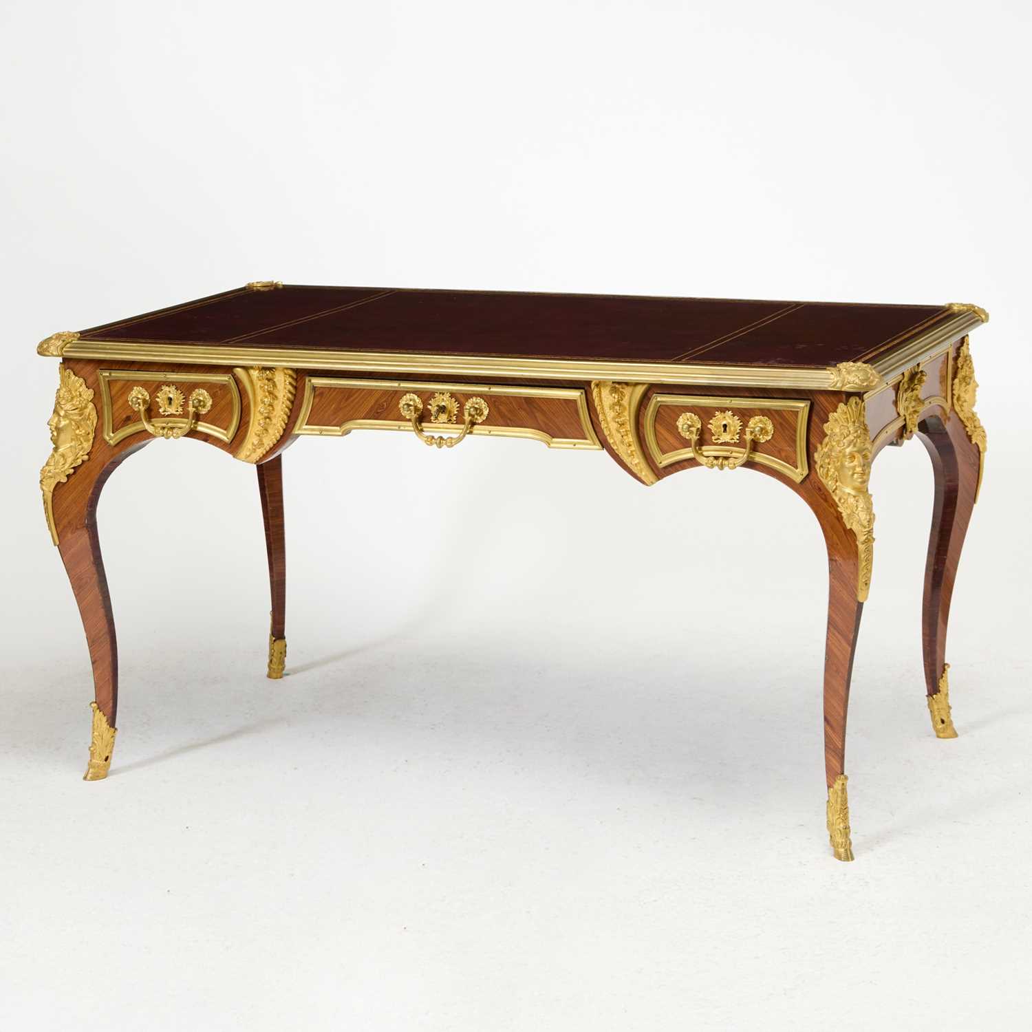 Lot 141 - Régence Style Gilt-Bronze Mounted Kingwood Bureau Plat by Sormani