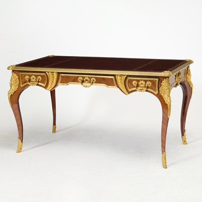 Lot 141 - Régence Style Gilt-Bronze Mounted Kingwood Bureau Plat by Sormani