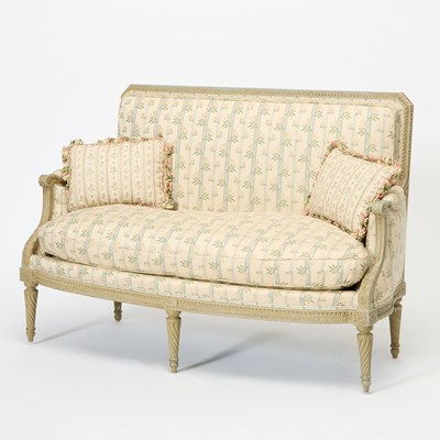 Lot 64 - Louis XVI Grey-Painted Canapé