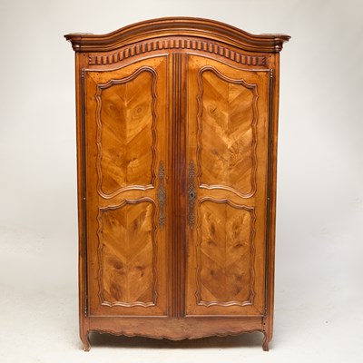 Lot 173 - Louis XV Fruitwood and Chestnut Armoire