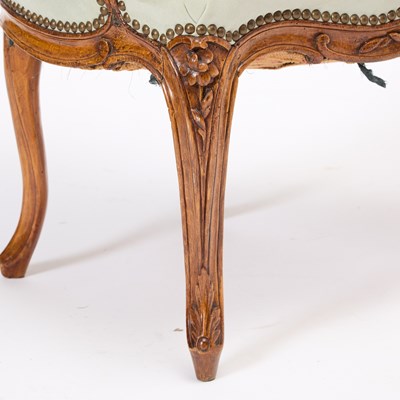 Lot 182 - Pair of Louis XV Beechwood Fauteuils en Cabriolet