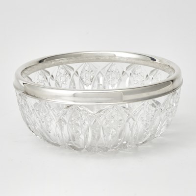 Lot 3018 - Gorham Sterling Silver-Mounted Cut Glass Center Bowl