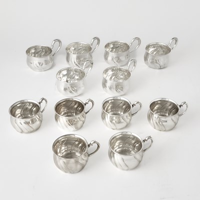 Lot 180 - Set of Six German Silver Punch Cups