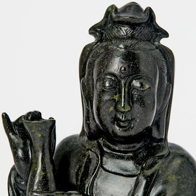 Lot 58 - A Group of Three Chinese Hardstone Figural Carvings