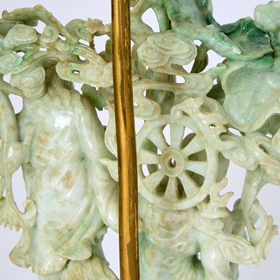 Lot 53 - A Chinese Jadeite Carving of Hehe Erxian